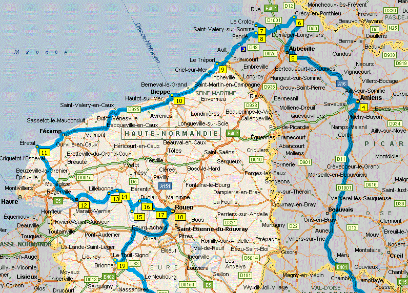 Carte Normandie
