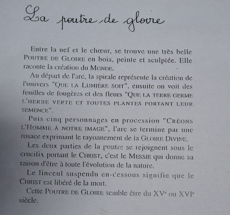 Poutre de gloire Montarcher