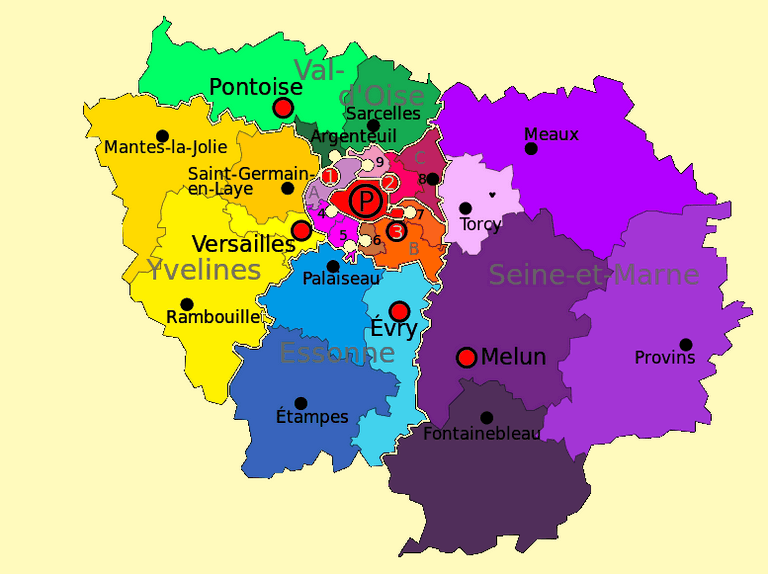 Départements Île-de-France