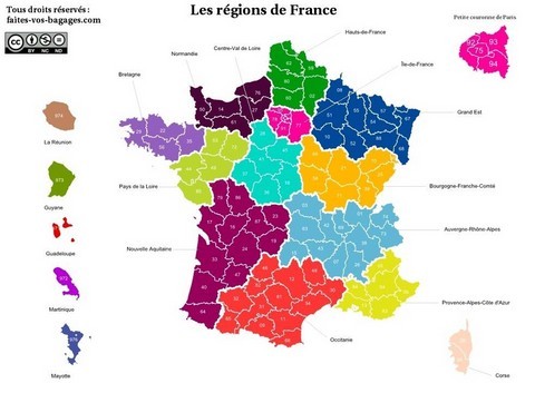 Carte cliquable region